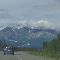 alaska highway driving towards